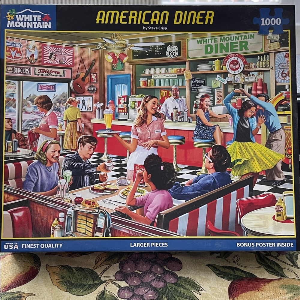 White Mountain American Diner Puzzle - Vibrant Colors